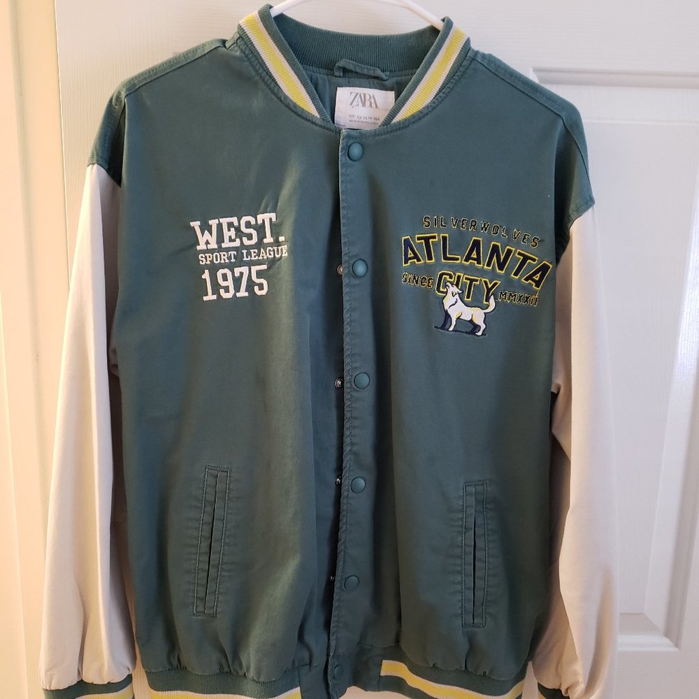 Zara boys baseball jacket size 13-14
